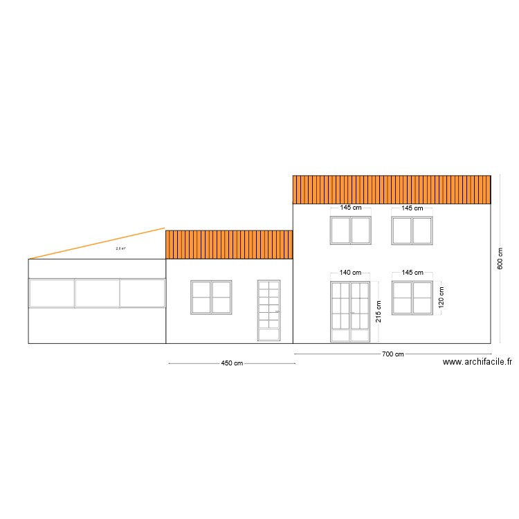 vue facade avant travaux 1. Plan de 0 pièce et 0 m2