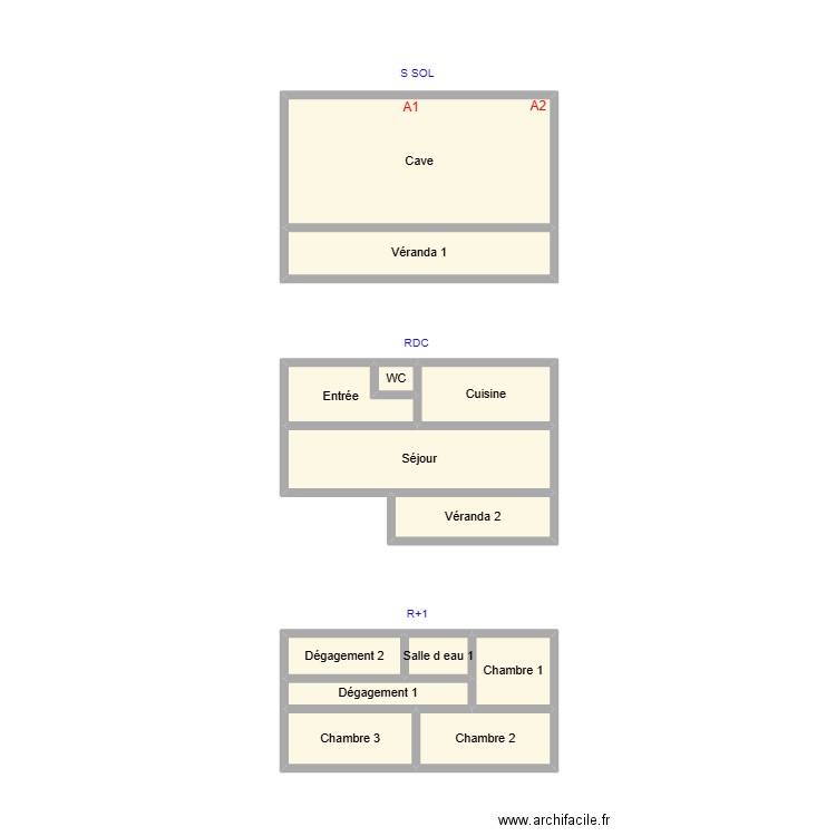 2502 CHALM LANDERNEAU. Plan de 13 pièces et 24 m2