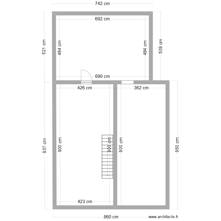 maison vieux. Plan de 3 pièces et 104 m2