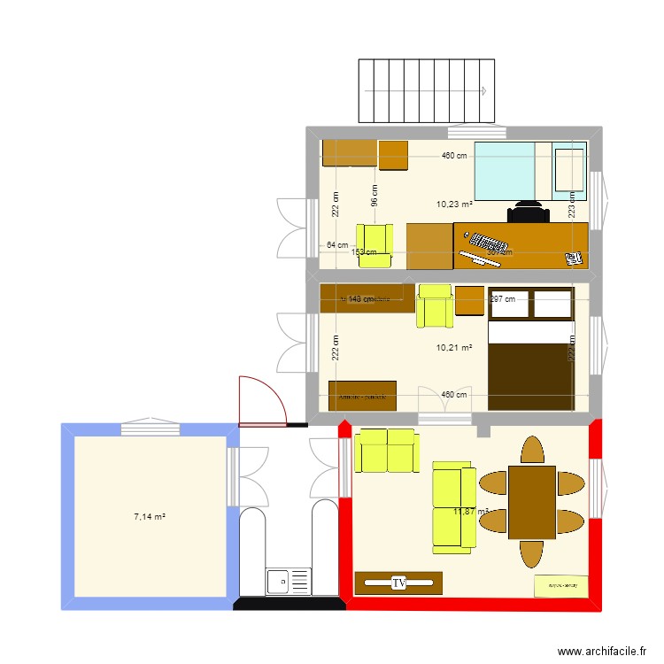 45bis. Plan de 4 pièces et 39 m2