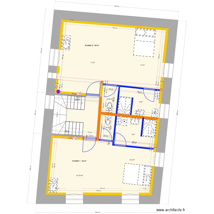 THUONG R+2 revision 6. Plan de 1 pièce et 83 m2