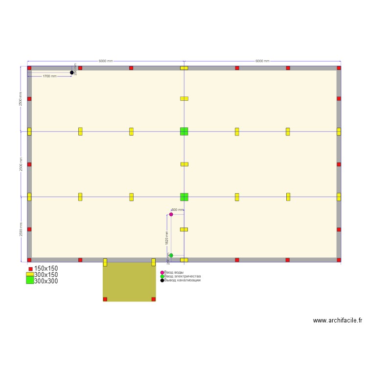 Химки Сваи. Plan de 2 pièces et 87 m2