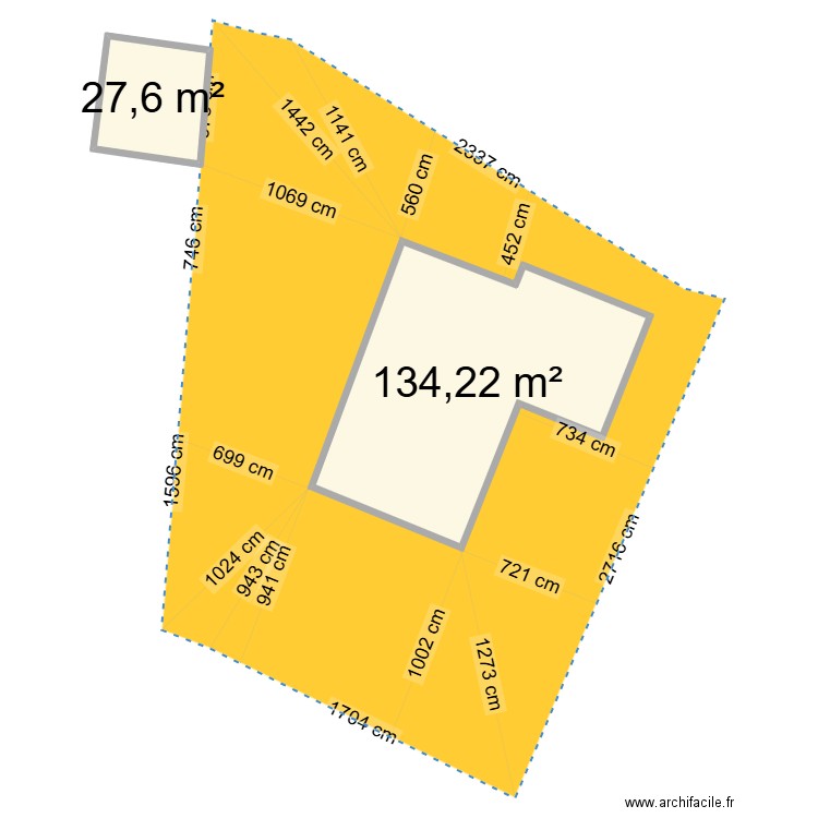 garage 2. Plan de 2 pièces et 162 m2