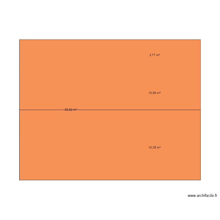 Loreto RDC. Plan de 4 pièces et 56 m2