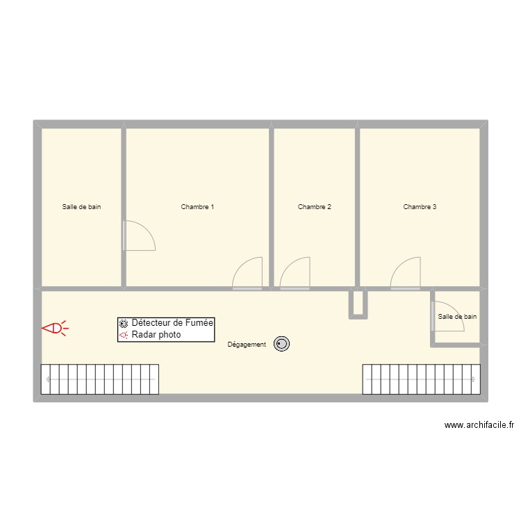 Stéphane REILHAN Domicile R+1. Plan de 7 pièces et 82 m2