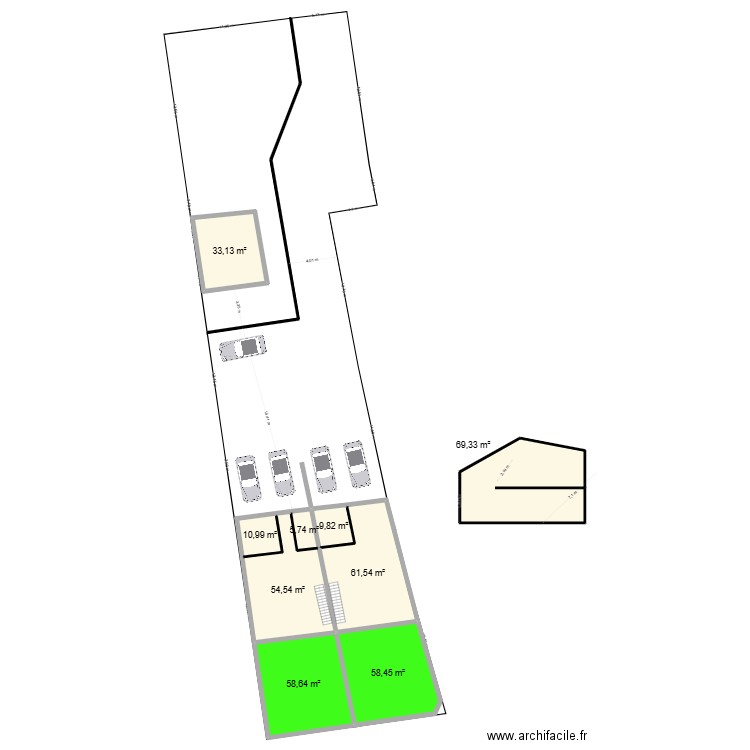 projet challans. Plan de 9 pièces et 362 m2