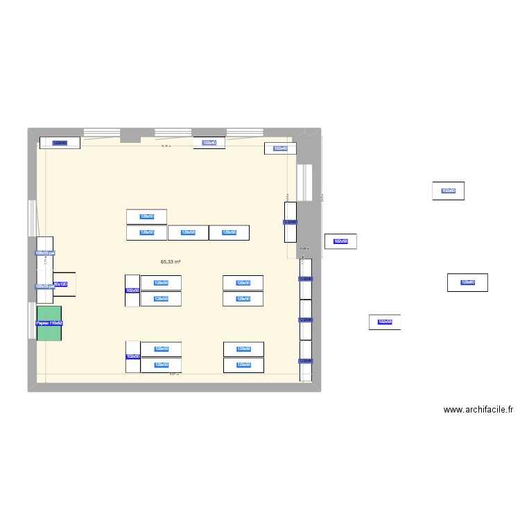 ATM26 P. Plan de 1 pièce et 65 m2