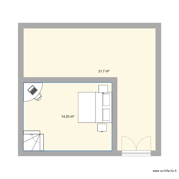 PAIRI DAIZA. Plan de 2 pièces et 36 m2