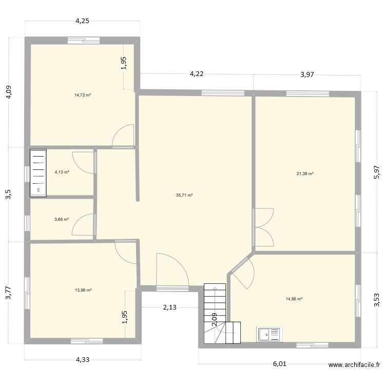 settat2. Plan de 7 pièces et 108 m2