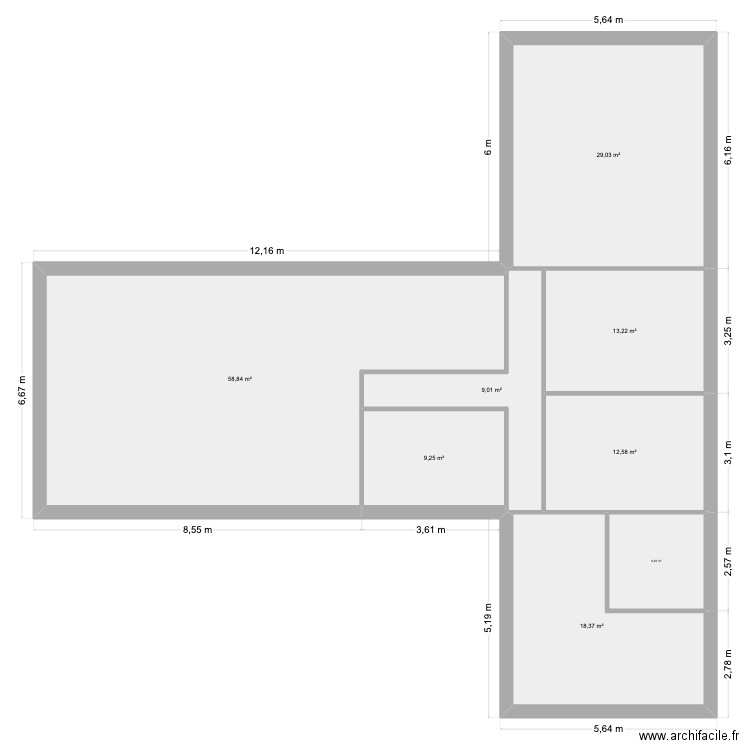 PLAN. Plan de 8 pièces et 157 m2