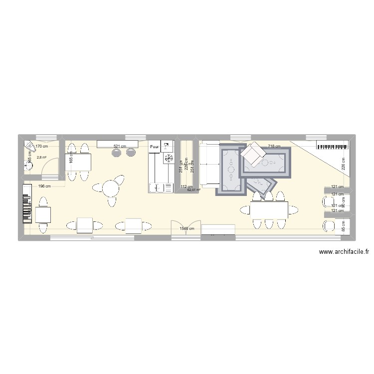 test 1. Plan de 3 pièces et 67 m2