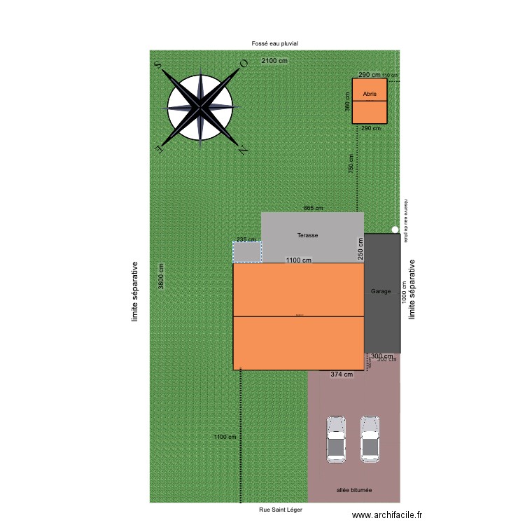 MAISON GARAGE dd. Plan de 2 pièces et 96 m2