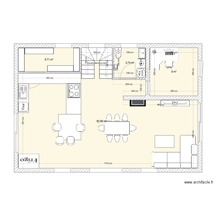 Maison 2. Plan de 4 pièces et 81 m2