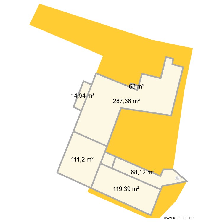 Vellexon. Plan de 6 pièces et 603 m2