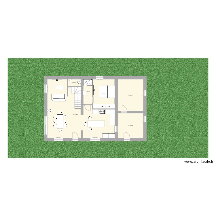 RDV. Plan de 6 pièces et 90 m2