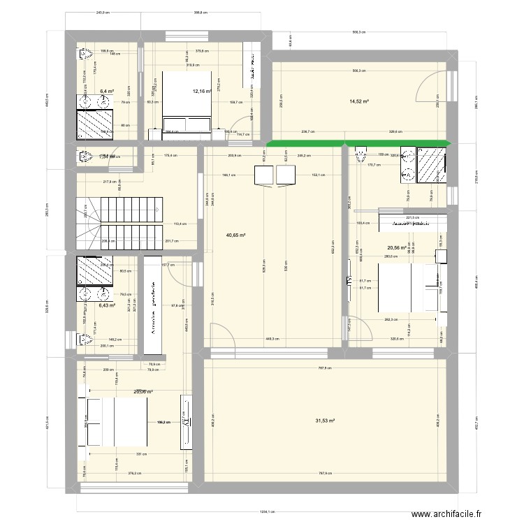 Benissa Baladrar RDC. Plan de 9 pièces et 154 m2