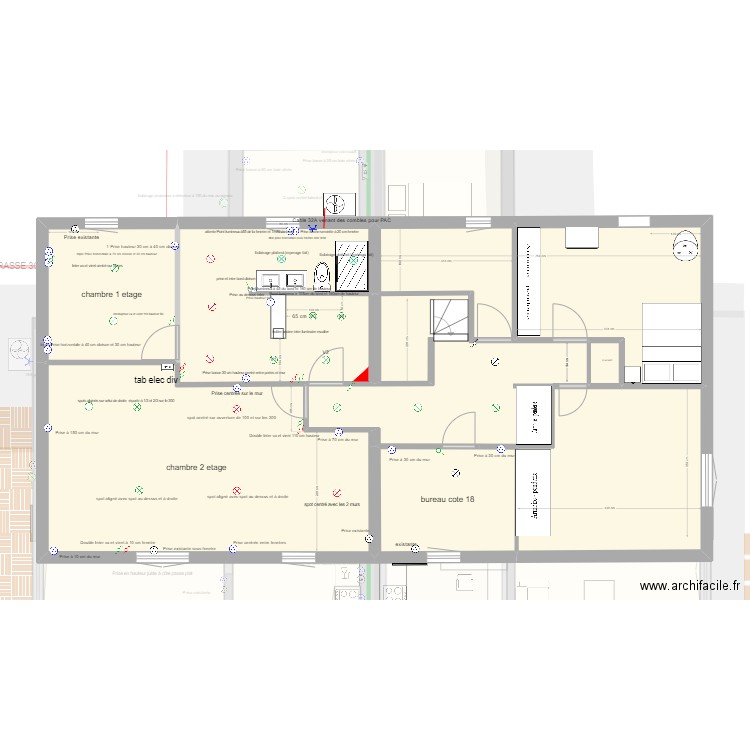 PLANV40. Plan de 17 pièces et 253 m2