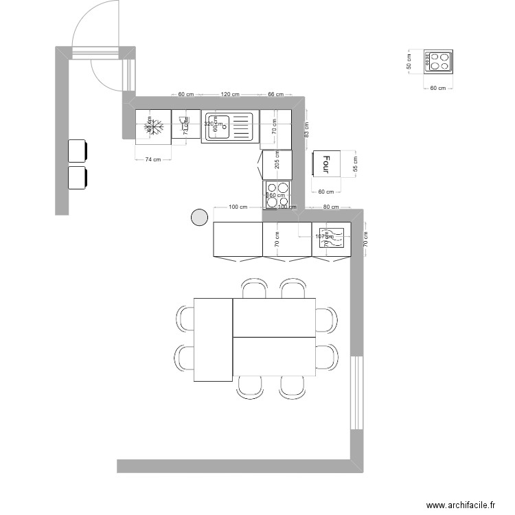 Cuisine#2. Plan de 0 pièce et 0 m2