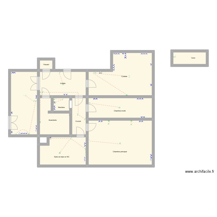 Nelida Woluwe. Plan de 12 pièces et 134 m2