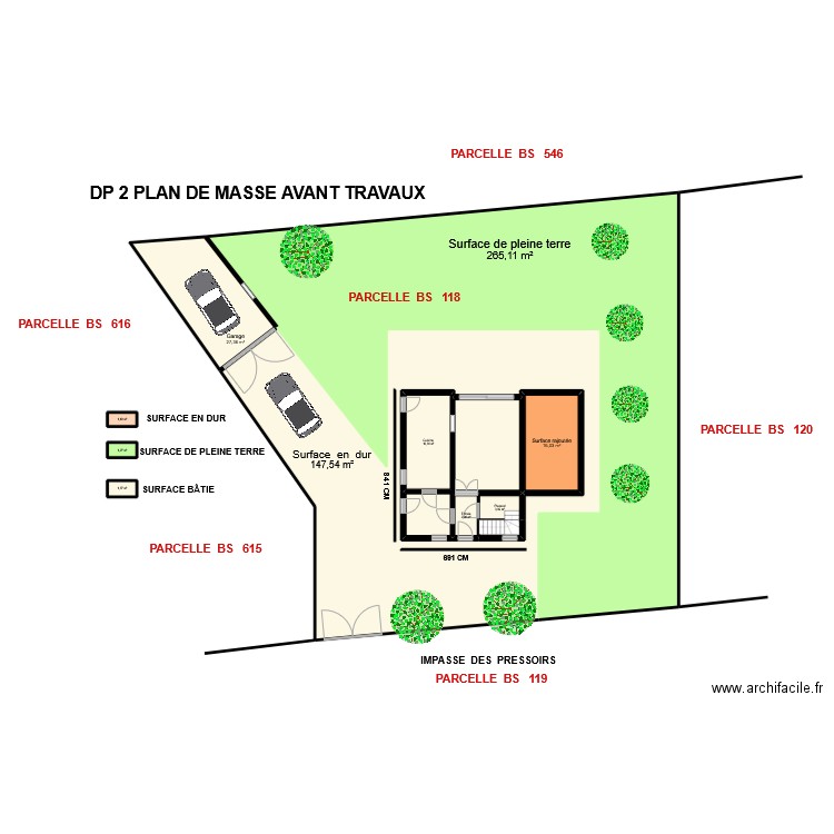  DP2 APRES TRAVAUX. Plan de 20 pièces et 629 m2