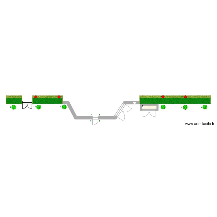 Trugenberger. Plan de 1 pièce et 2 m2