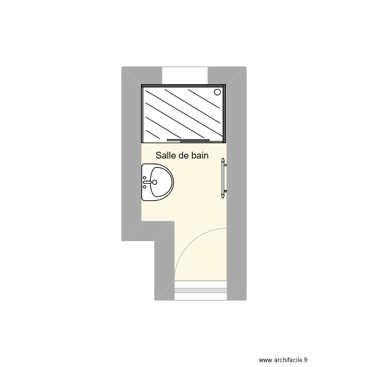 RACINE Alice. Plan de 1 pièce et 3 m2