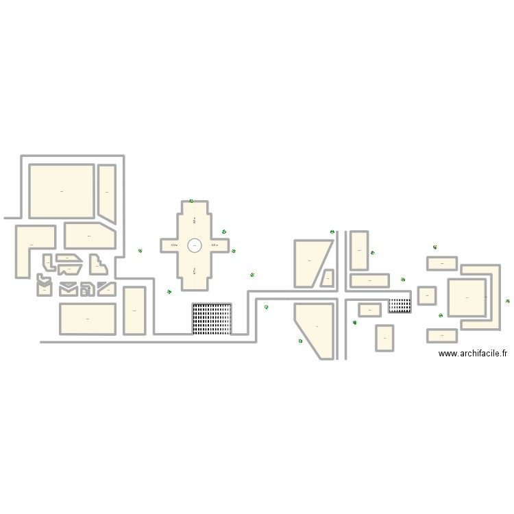 ecole. Plan de 31 pièces et 1147 m2