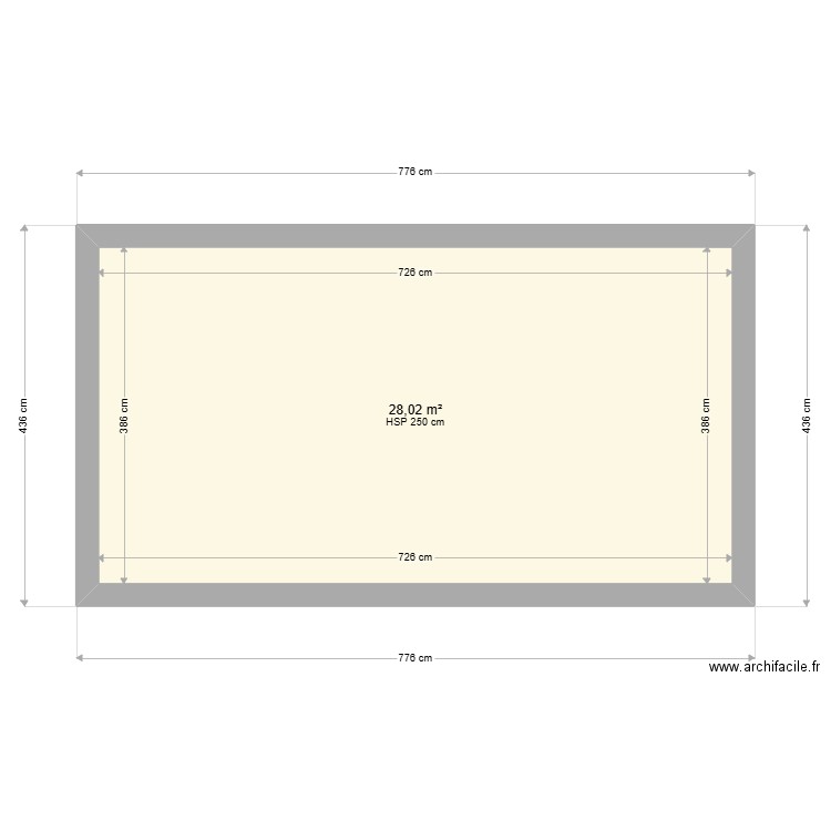 ML24018379. Plan de 1 pièce et 28 m2