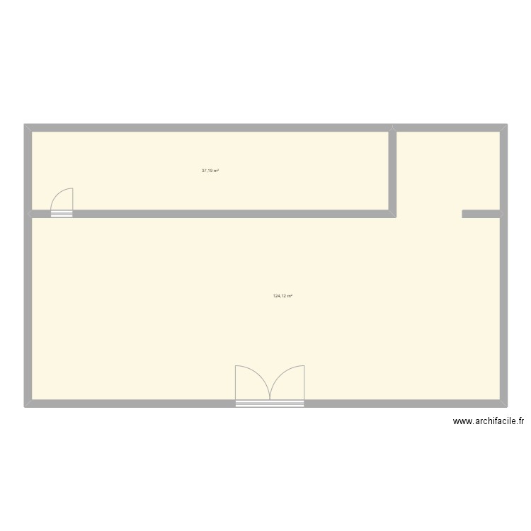 sauvy magasin . Plan de 2 pièces et 161 m2