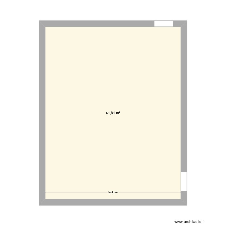 Appartement. Plan de 1 pièce et 42 m2