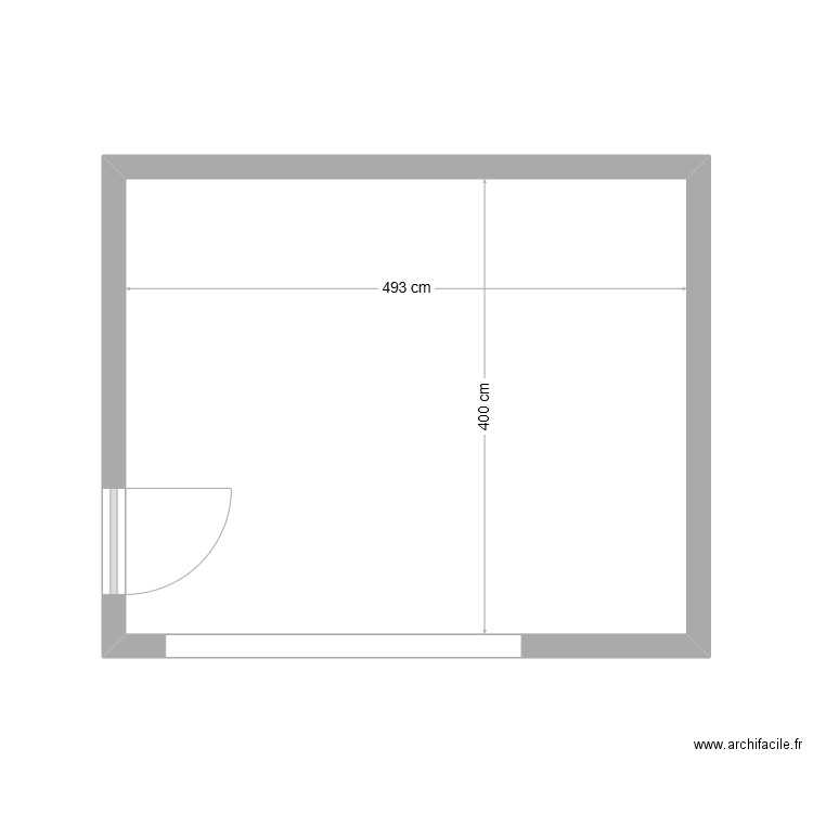 Roc Mer Studio - Plan de masse (Hors cloisons). Plan de 1 pièce et 20 m2