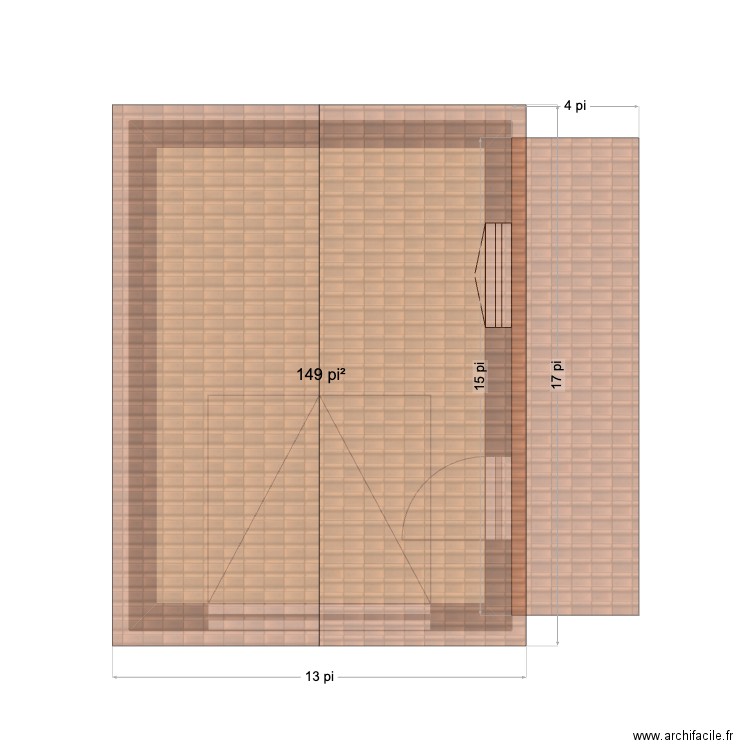 Projet de Garage 12 x 16. Plan de 1 pièce et 14 m2