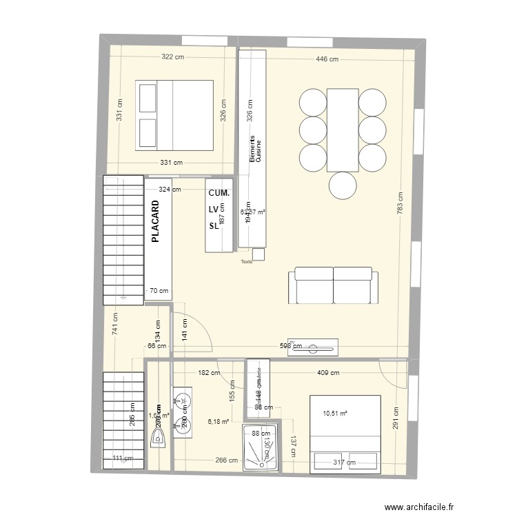 Appartement 1. Plan de 4 pièces et 82 m2