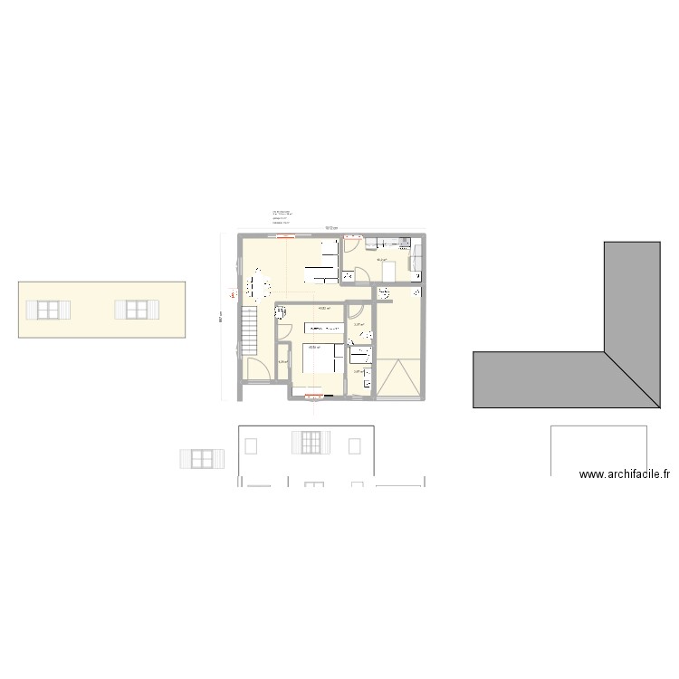 30.05 carre. Plan de 20 pièces et 176 m2