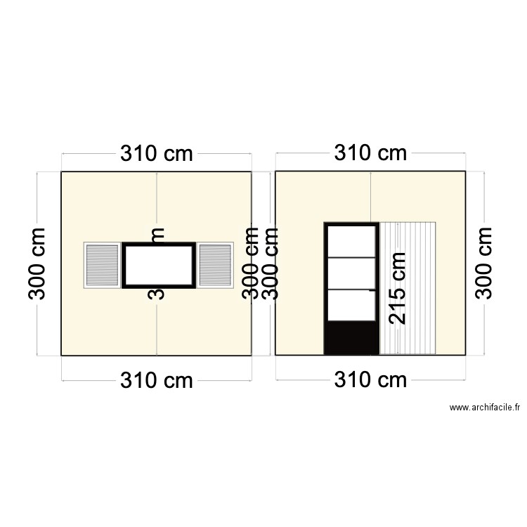 facades  cote jardin aavec porte ou fenetre. Plan de 0 pièce et 0 m2