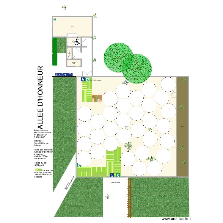 Diner Angel Aligner. Plan de 6 pièces et 489 m2