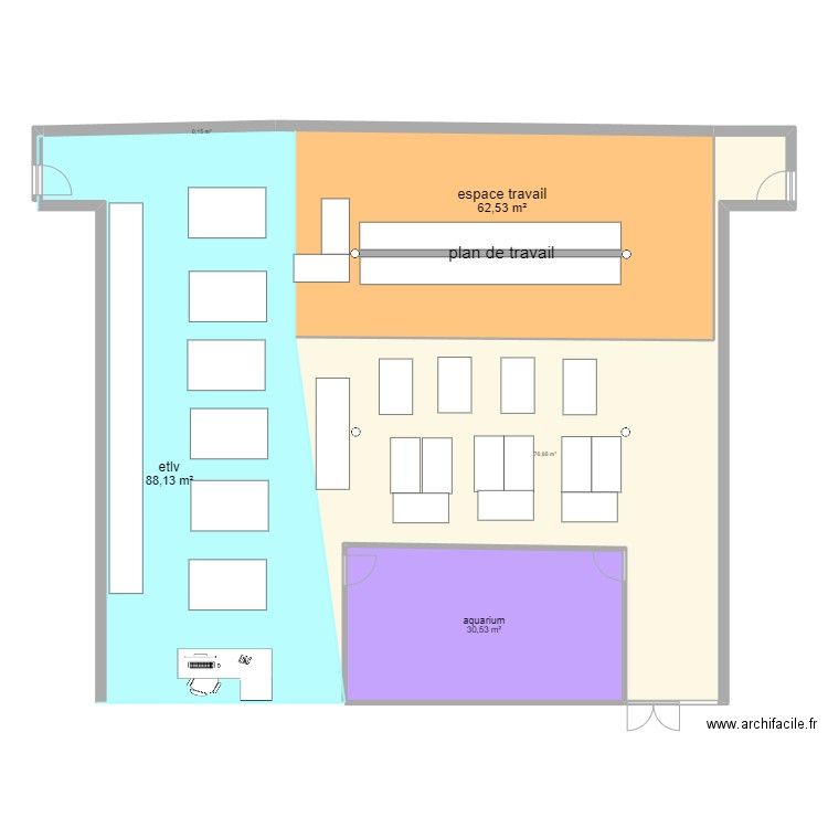 plan salle it. Plan de 5 pièces et 258 m2