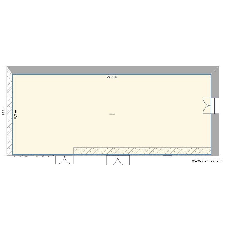 PLAN ACCUEIL  GRANGE CAMPING. Plan de 1 pièce et 162 m2