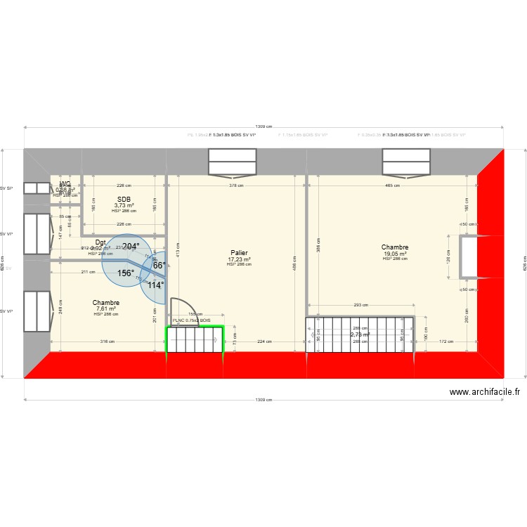 ML24016511 . Plan de 16 pièces et 168 m2