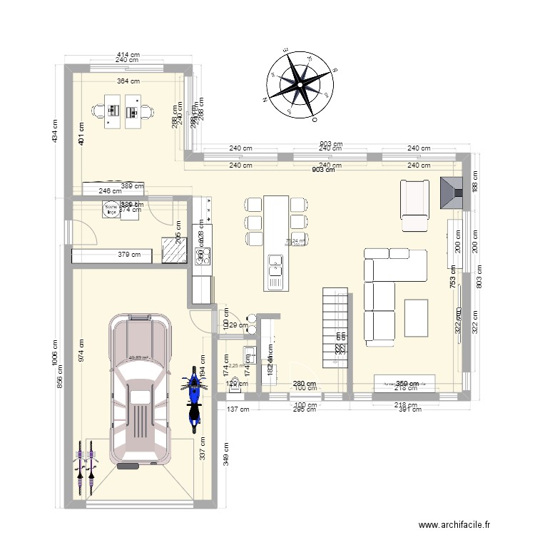 Messe 4 23022025. Plan de 11 pièces et 205 m2