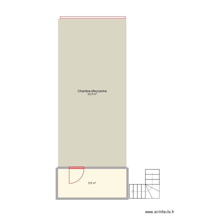 269 Saint-Paul. Plan de 2 pièces et 40 m2