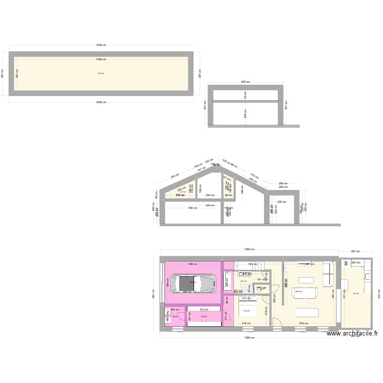 ma maison moi. Plan de 19 pièces et 303 m2