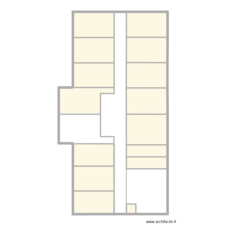 rdc EHPAD. Plan de 13 pièces et 93 m2