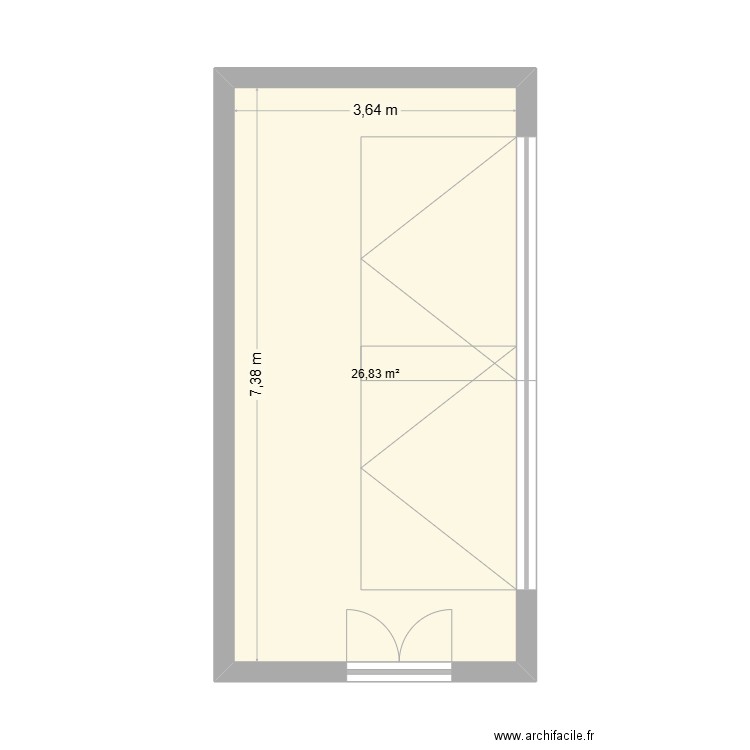 NCH SOLUTION. Plan de 1 pièce et 27 m2