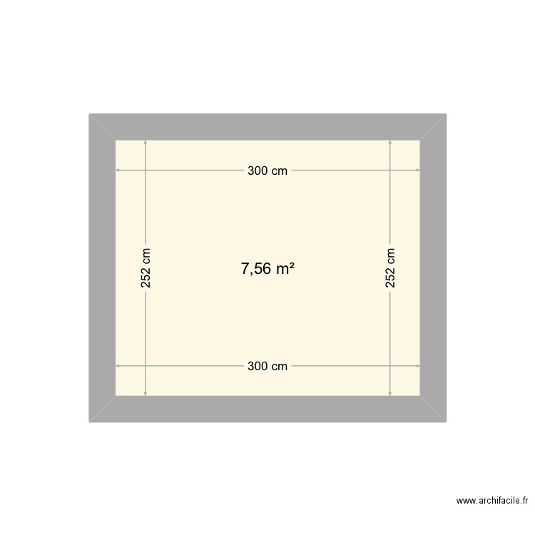 A frame house. Plan de 1 pièce et 8 m2