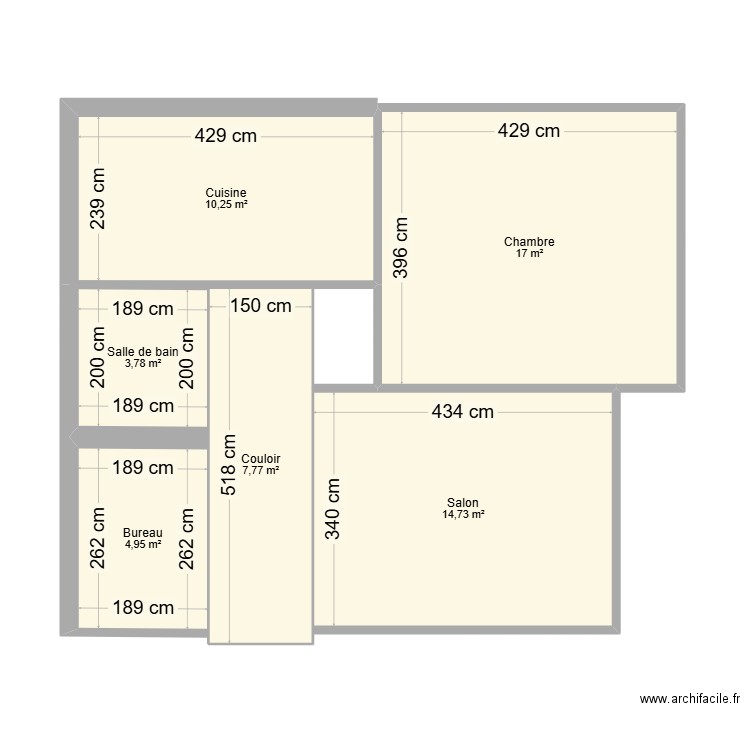 9 DOM CALMET 4ème. Plan de 6 pièces et 58 m2