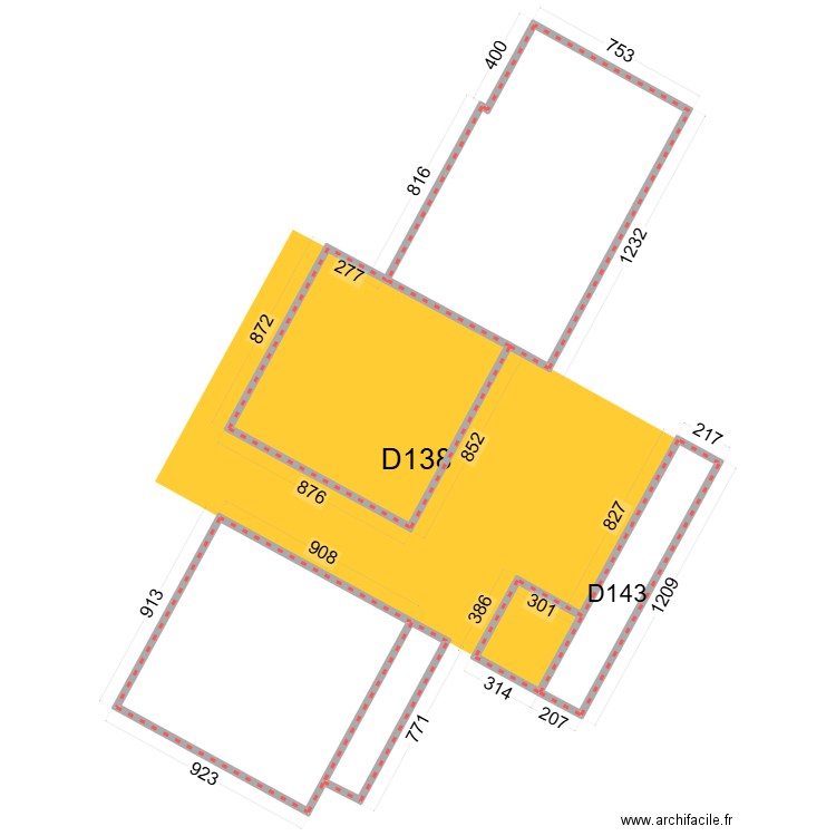 Plan de situation avec construction . Plan de 6 pièces et 268 m2