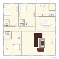 plan de 3 chambres M KOUAHO