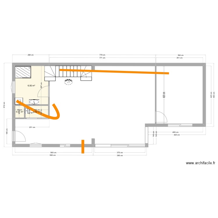 Les Mouettes Circuits Ventilation. Plan de 5 pièces et 12 m2