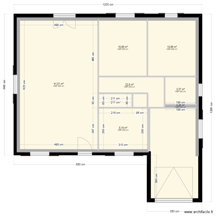 Domicile 2. Plan de 8 pièces et 184 m2